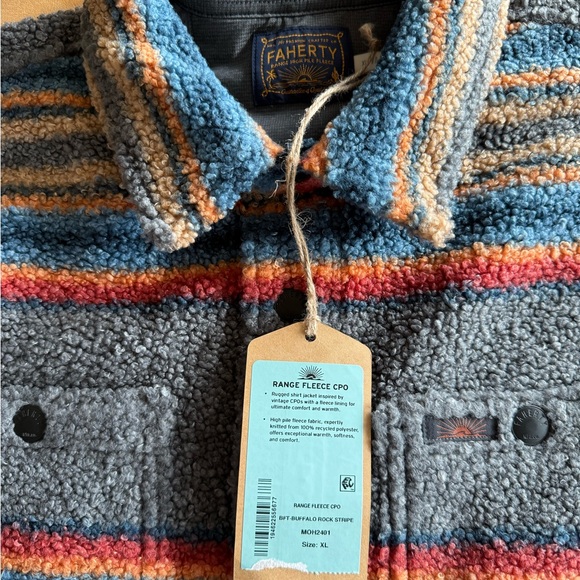 NWT FAHERTY Brand RANGE FLEECE CPO SZ  XL - Picture 4 of 9